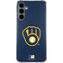MLB Milwaukee Brewers - Solid Distressed Galaxy S24 Plus Clear Case